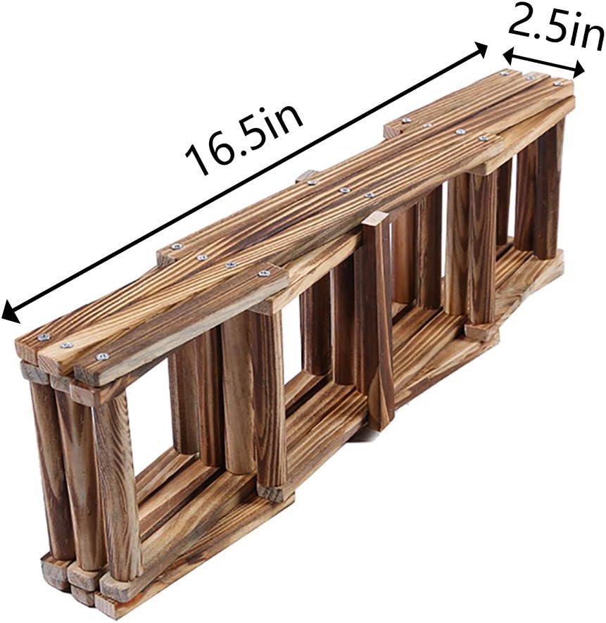 Luvino Wooden Wine Rack – Foldable & Stackable Organizer for Countertop & Bar – Rustic Bottle Holder (Holds 10 Bottles)